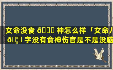 女命没食 🐒 神怎么样「女命八 🦁 字没有食神伤官是不是没脑子」